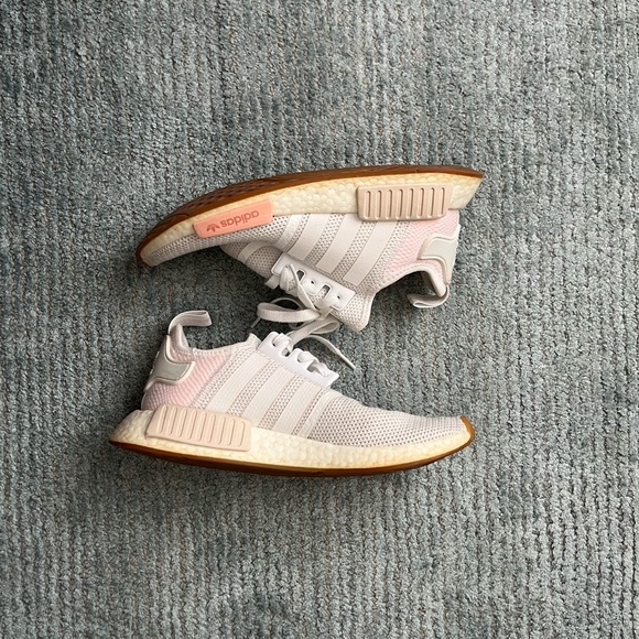 Adidas Light Pink and White NMD Sneakers - Picture 1 of 3